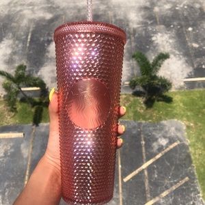 Starbucks pink iridescent cold cup tumbler, 24oz